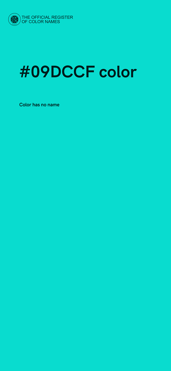 #09DCCF color image