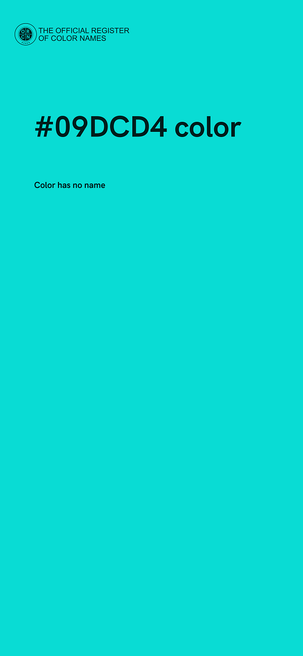 #09DCD4 color image