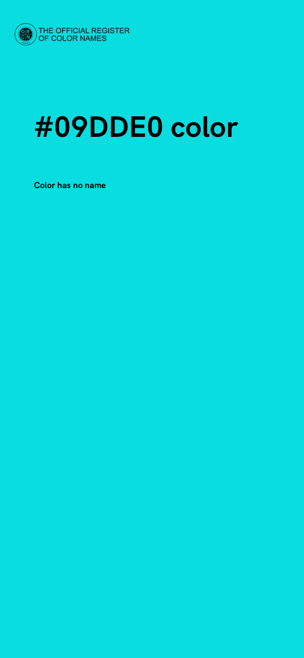 #09DDE0 color image