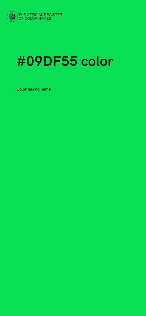 #09DF55 color image