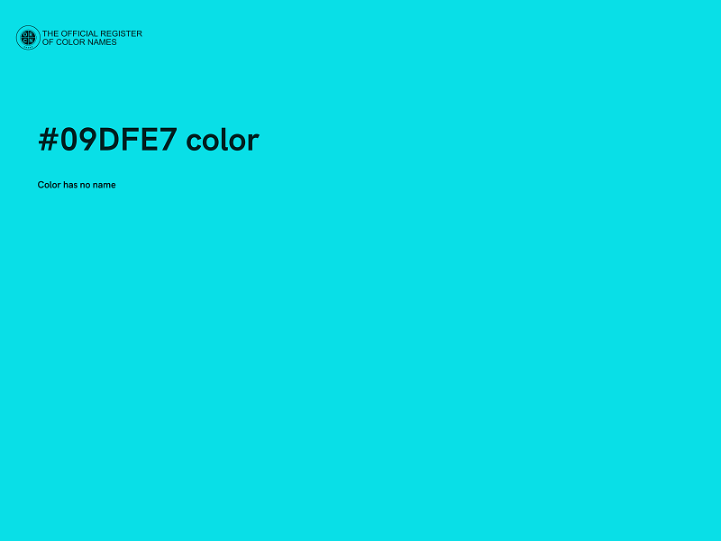#09DFE7 color image