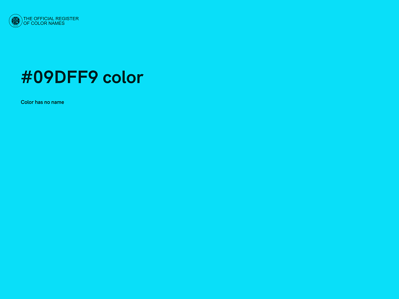 #09DFF9 color image