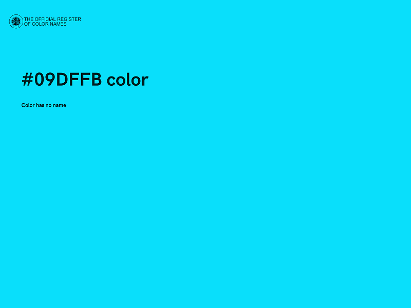 #09DFFB color image