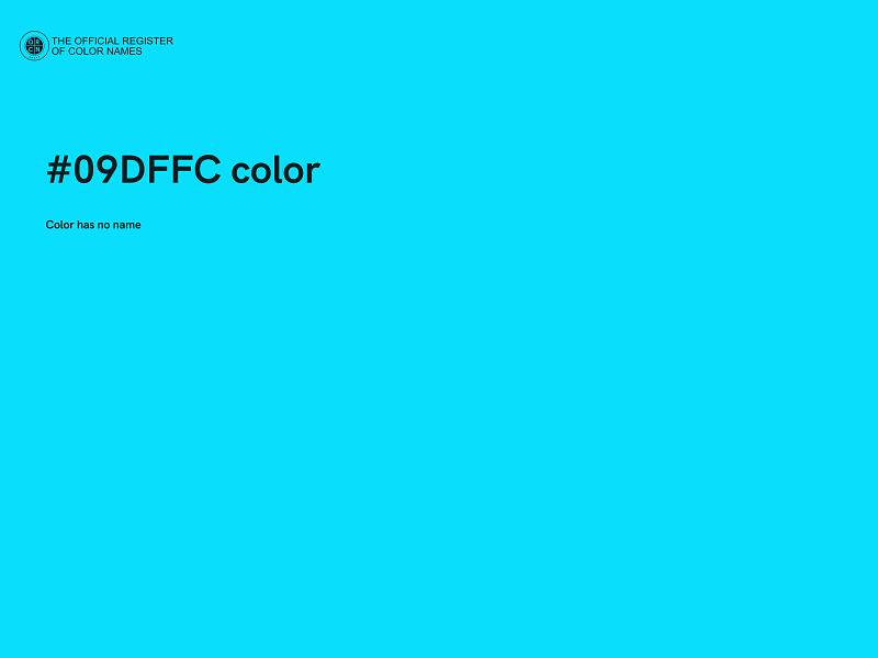 #09DFFC color image