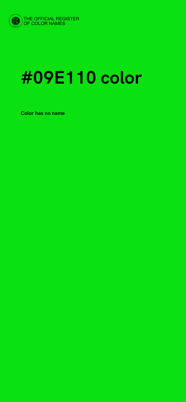 #09E110 color image