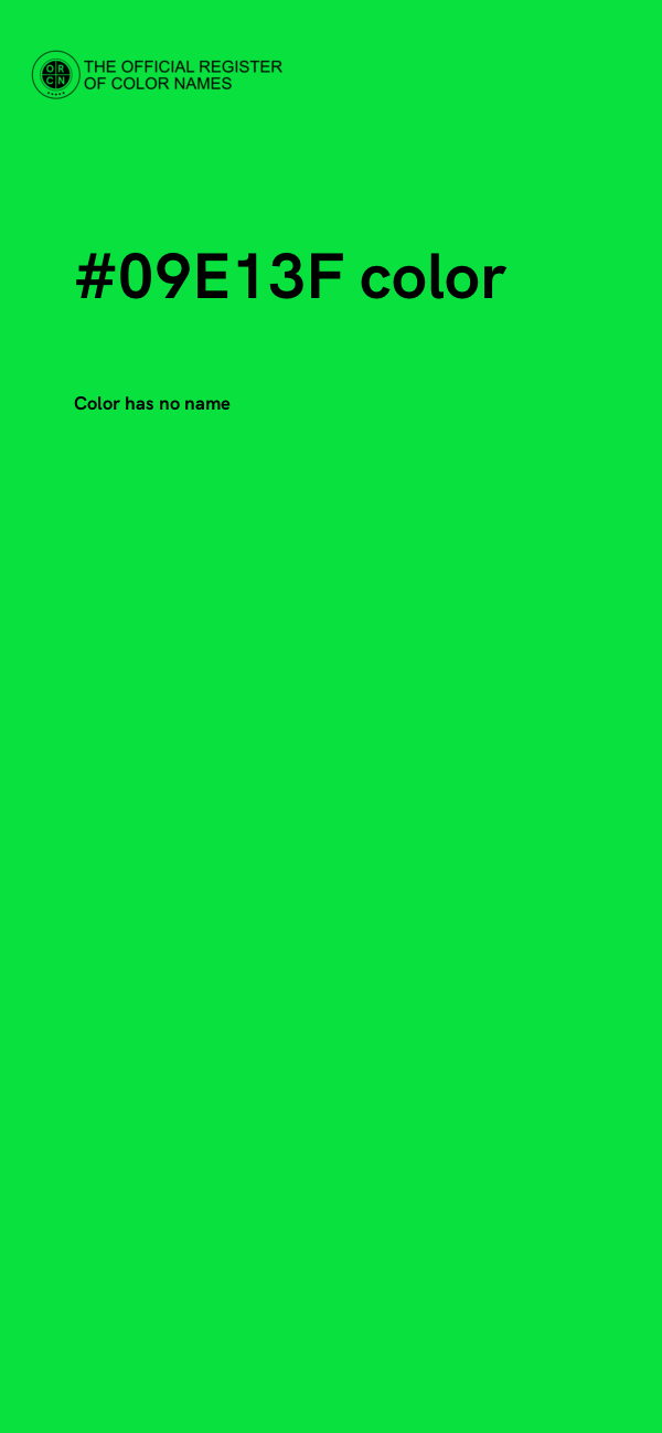 #09E13F color image