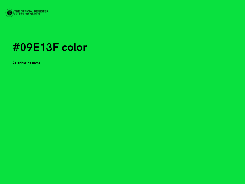 #09E13F color image