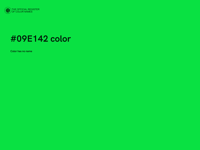 #09E142 color image