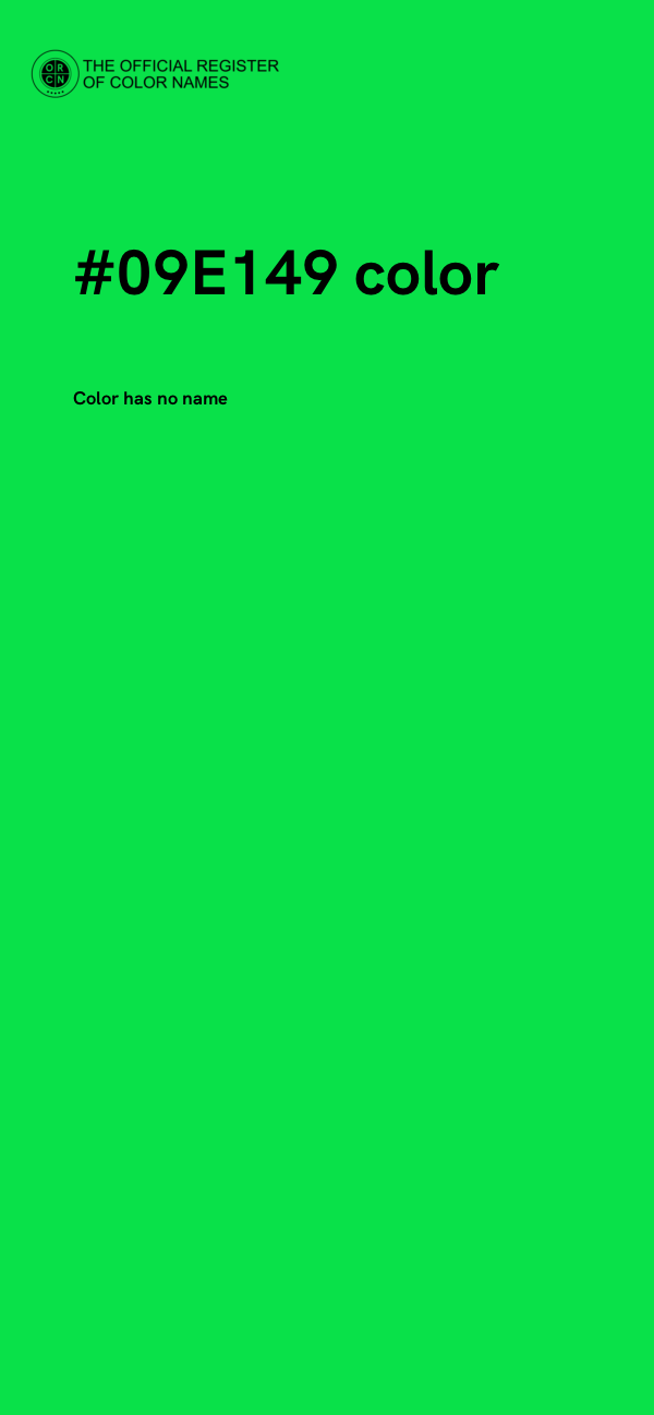 #09E149 color image
