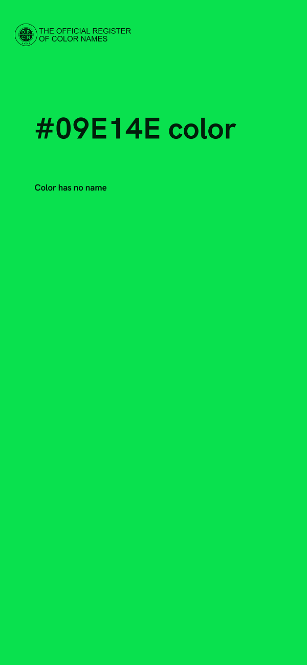 #09E14E color image