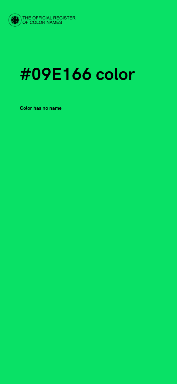 #09E166 color image