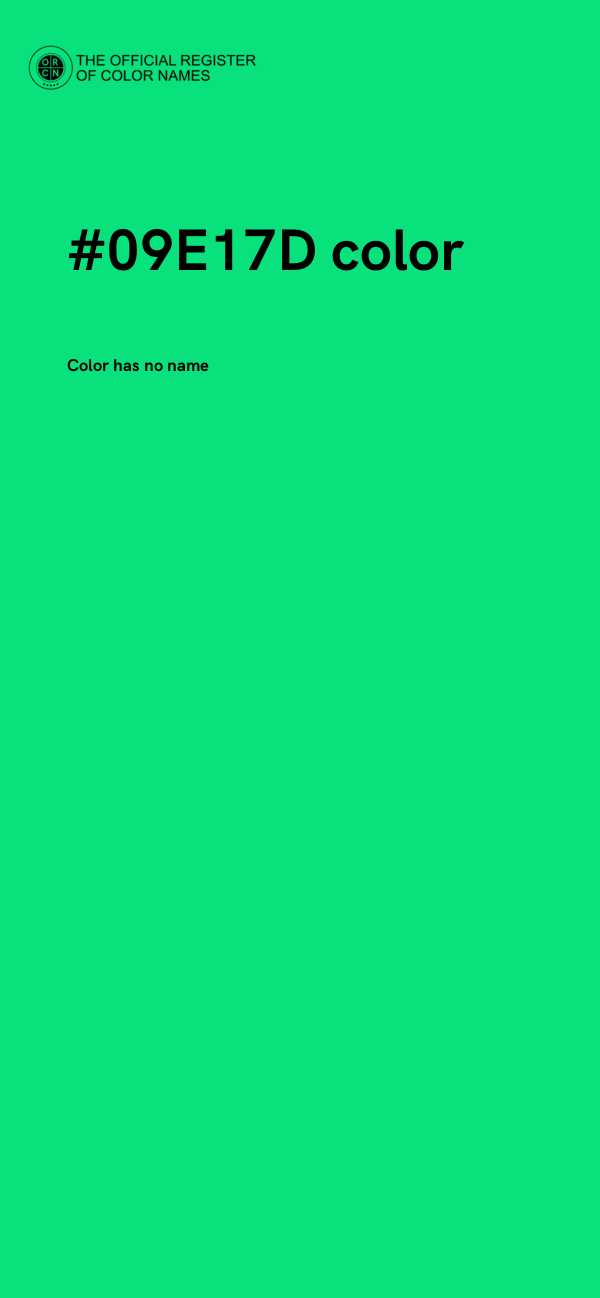 #09E17D color image