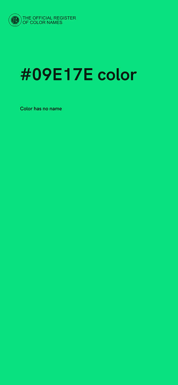 #09E17E color image