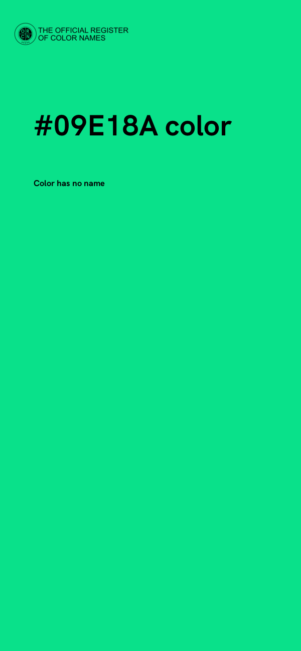 #09E18A color image