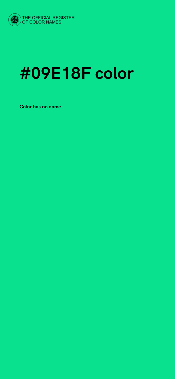 #09E18F color image