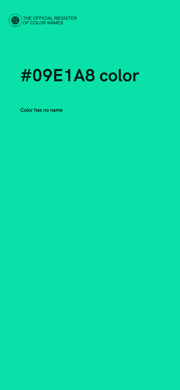 #09E1A8 color image
