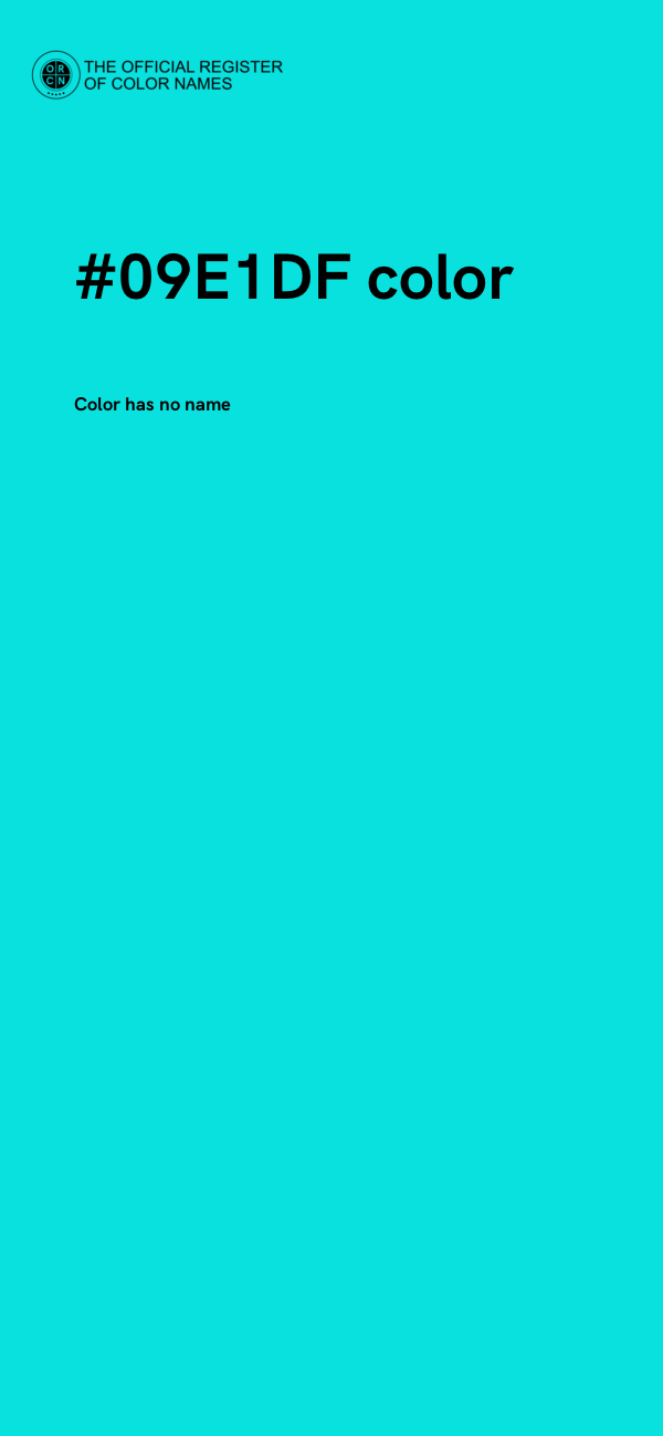 #09E1DF color image