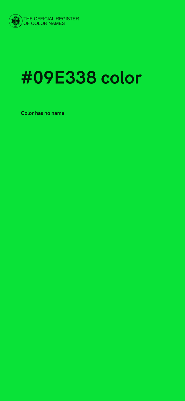 #09E338 color image