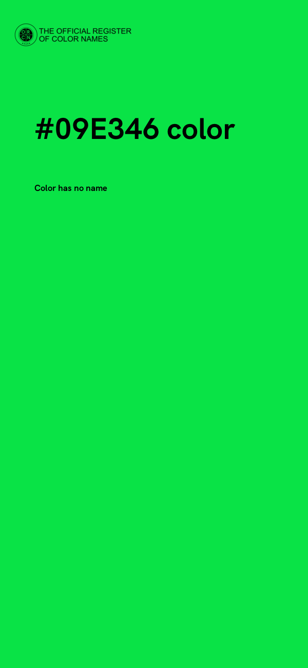 #09E346 color image
