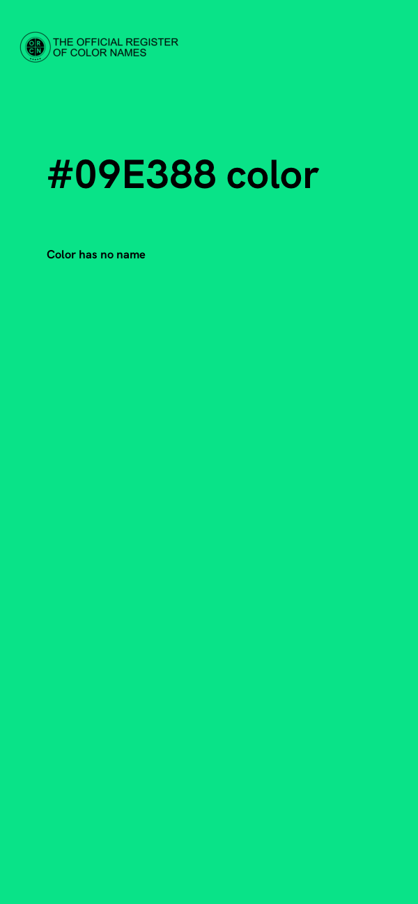 #09E388 color image