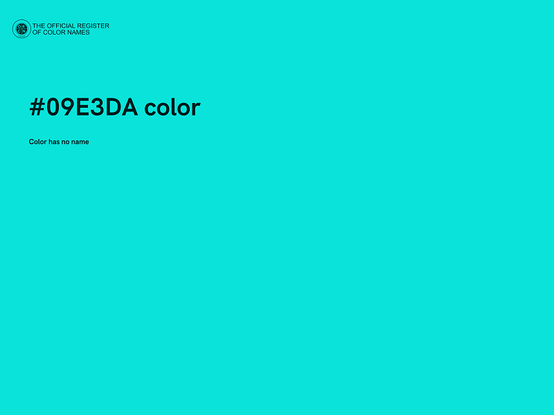 #09E3DA color image