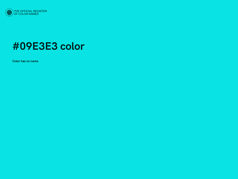 #09E3E3 color image