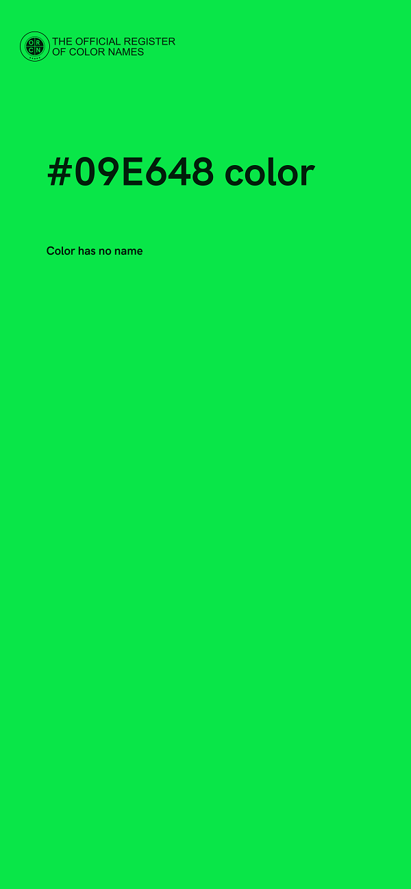 #09E648 color image