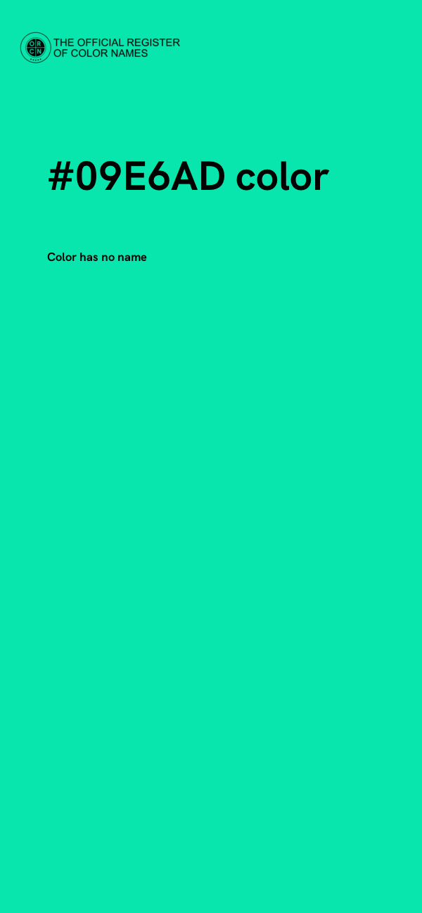 #09E6AD color image