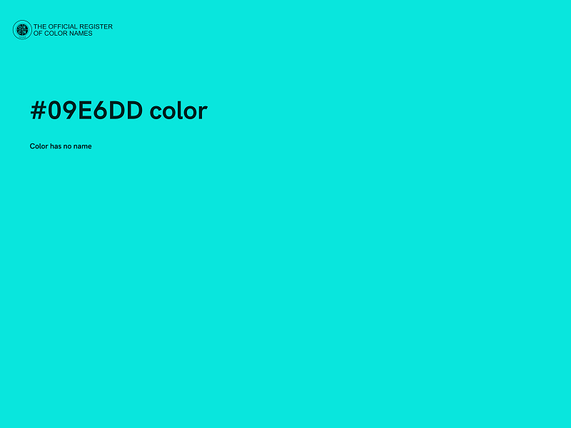 #09E6DD color image