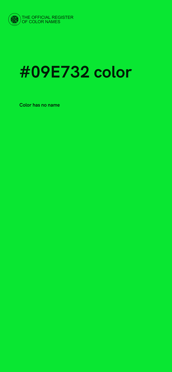 #09E732 color image