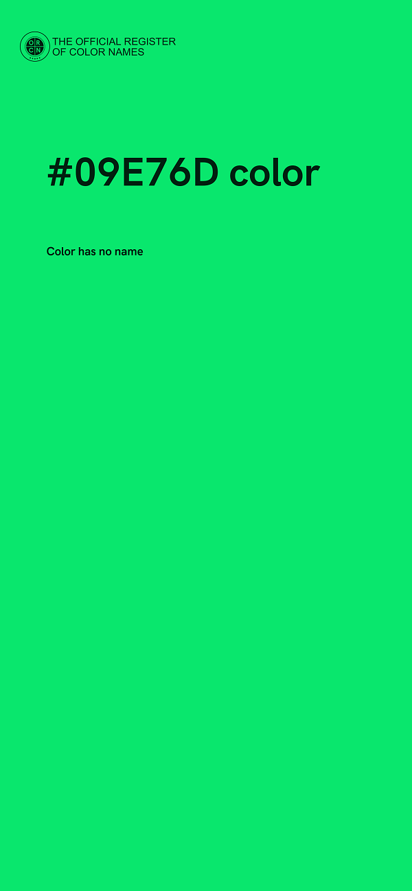 #09E76D color image