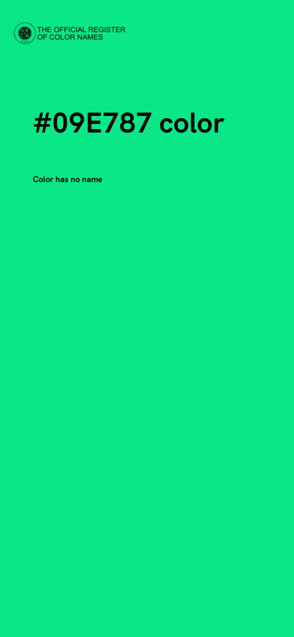 #09E787 color image
