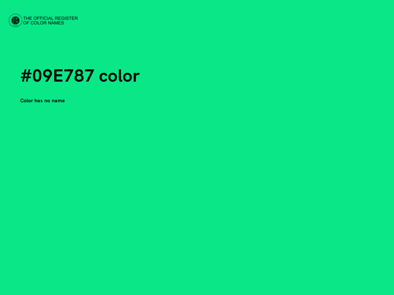 #09E787 color image