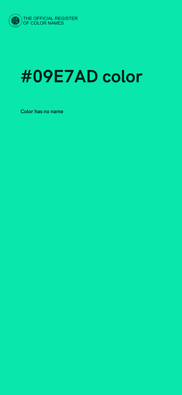 #09E7AD color image