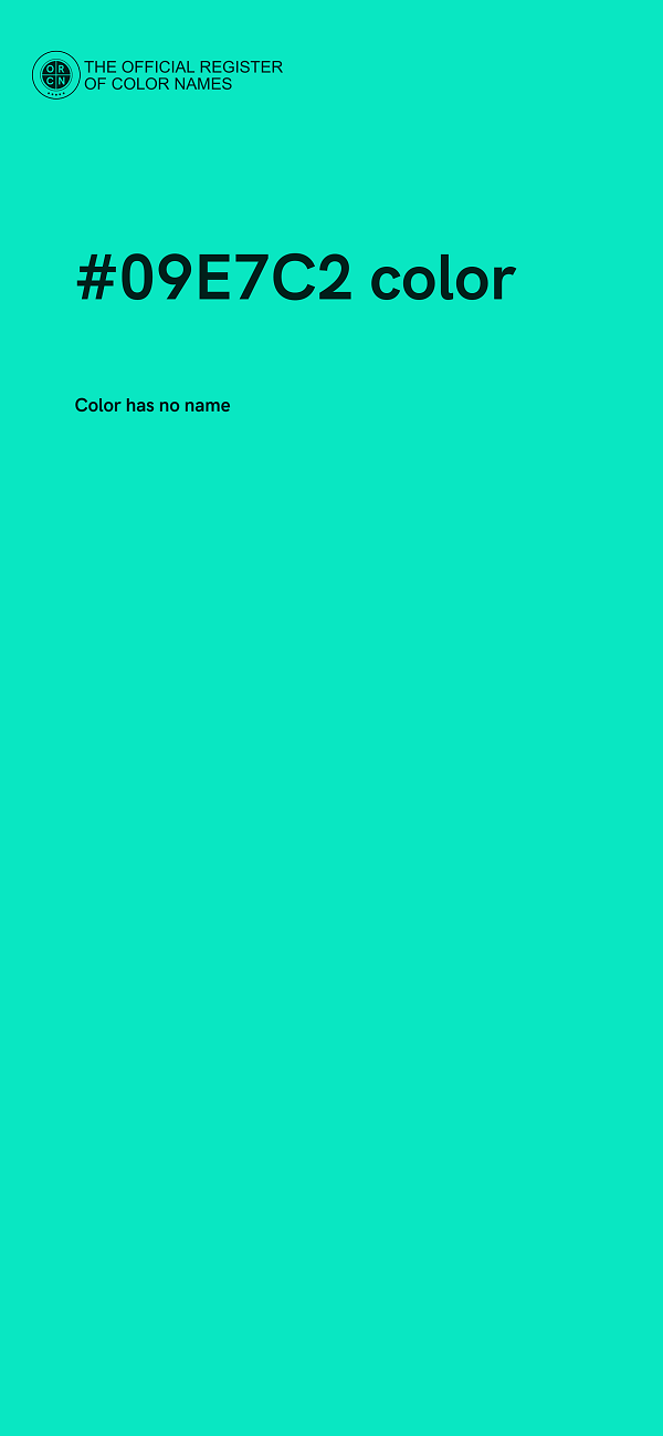#09E7C2 color image