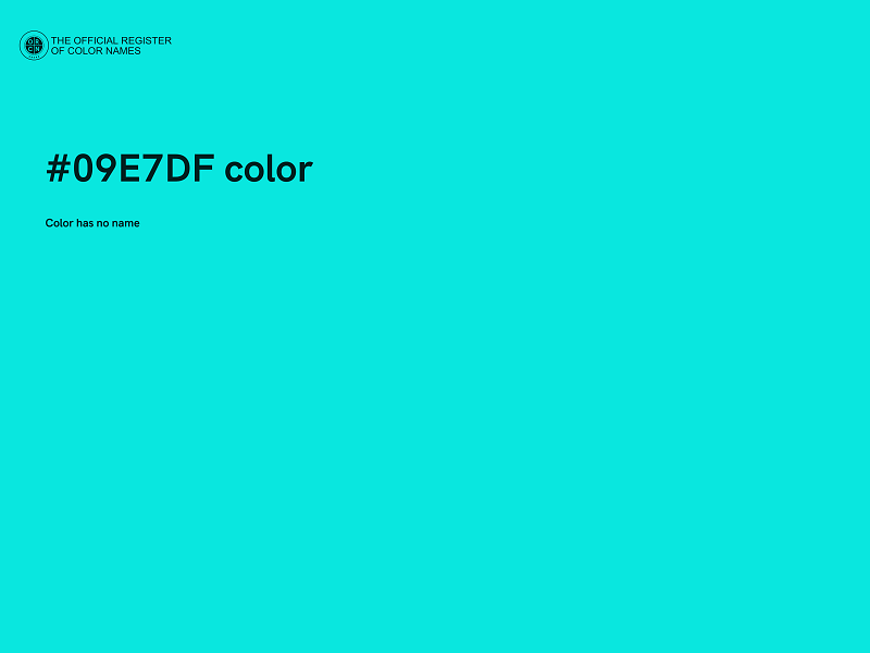 #09E7DF color image