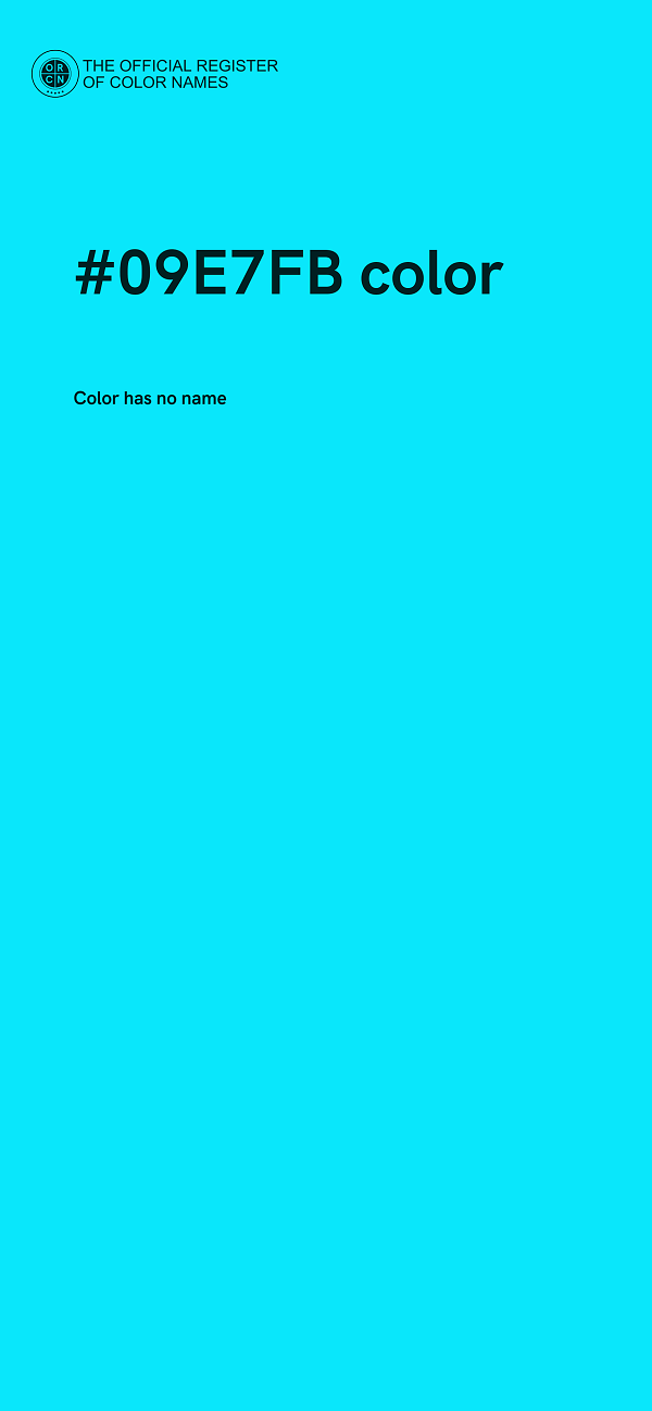 #09E7FB color image