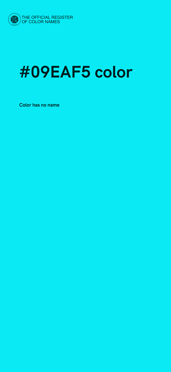 #09EAF5 color image