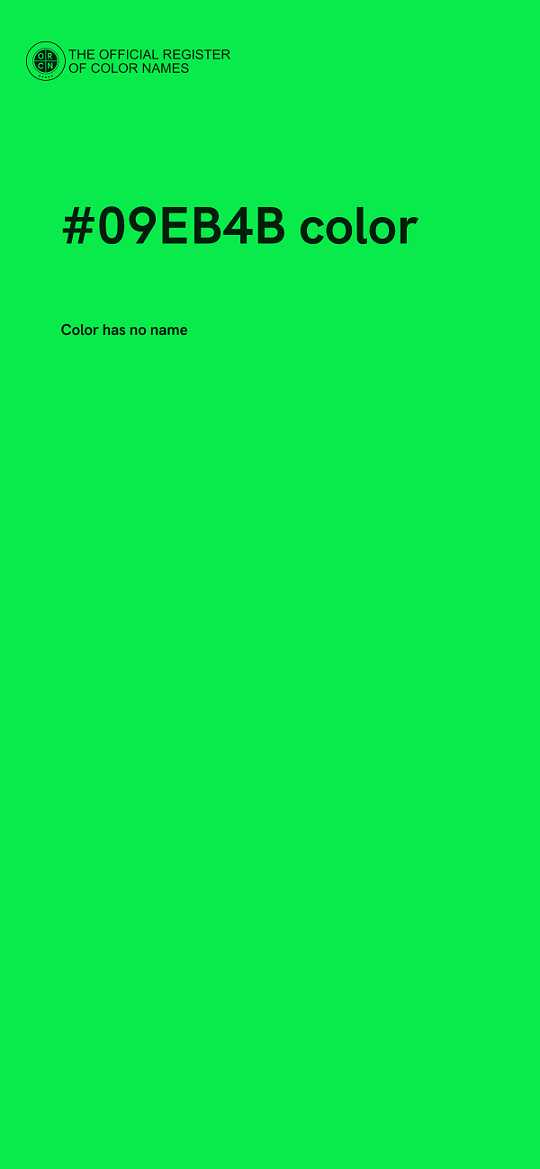 #09EB4B color image