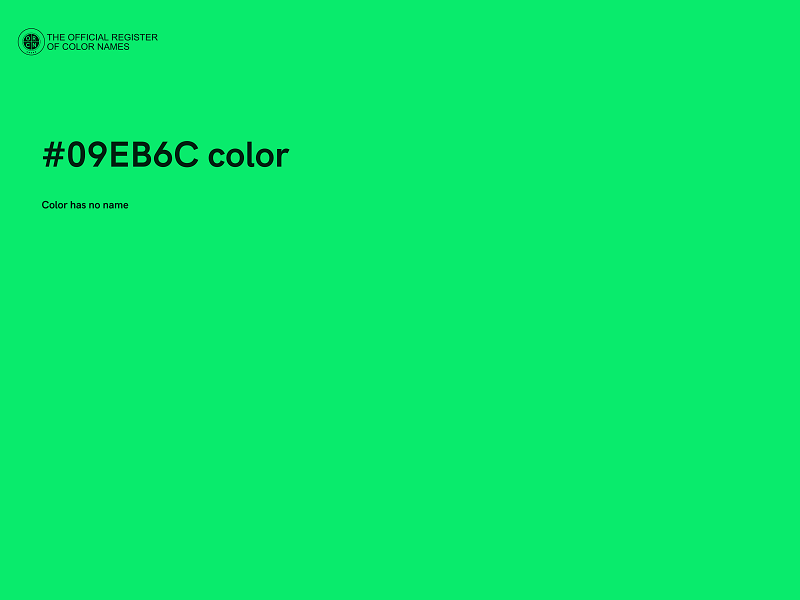 #09EB6C color image