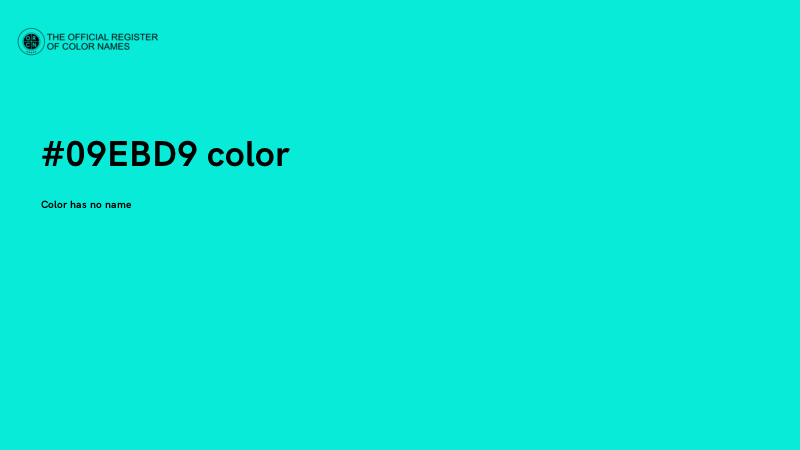 #09EBD9 color image