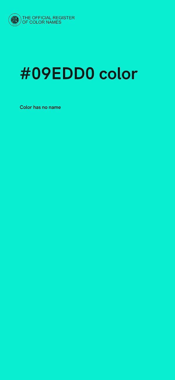 #09EDD0 color image