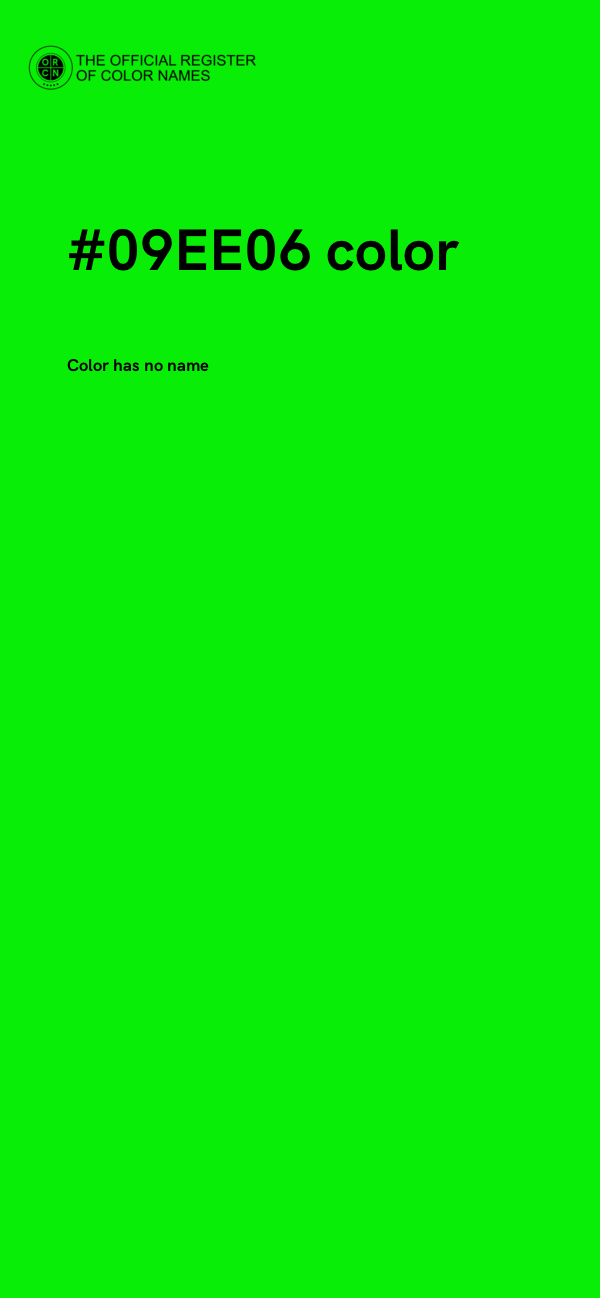 #09EE06 color image