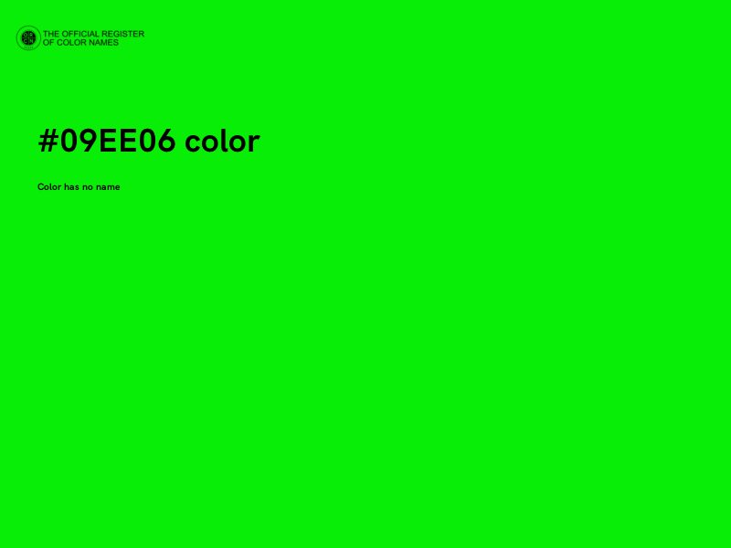 #09EE06 color image