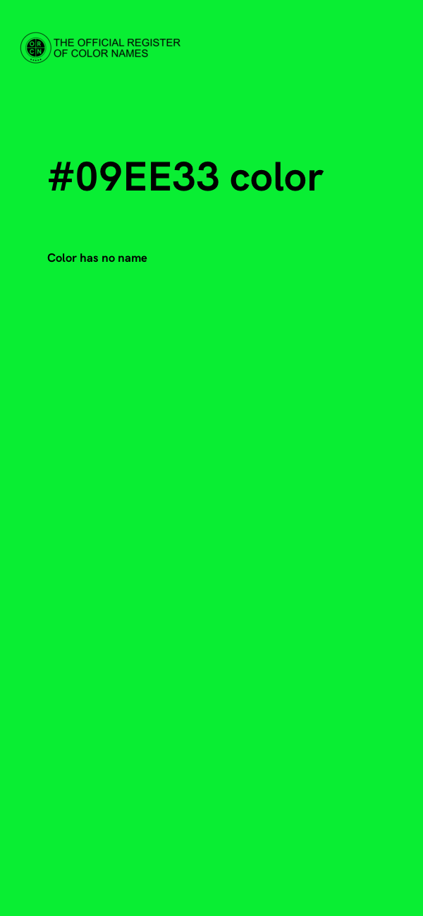 #09EE33 color image