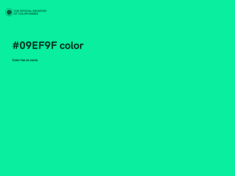 #09EF9F color image