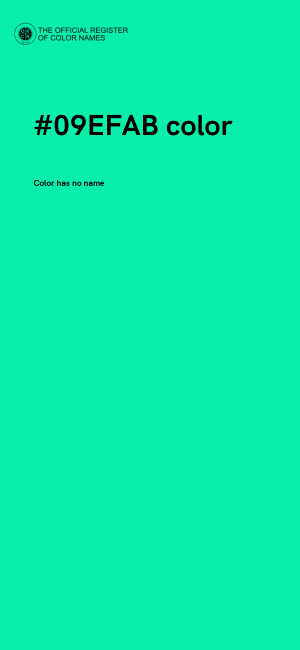 #09EFAB color image