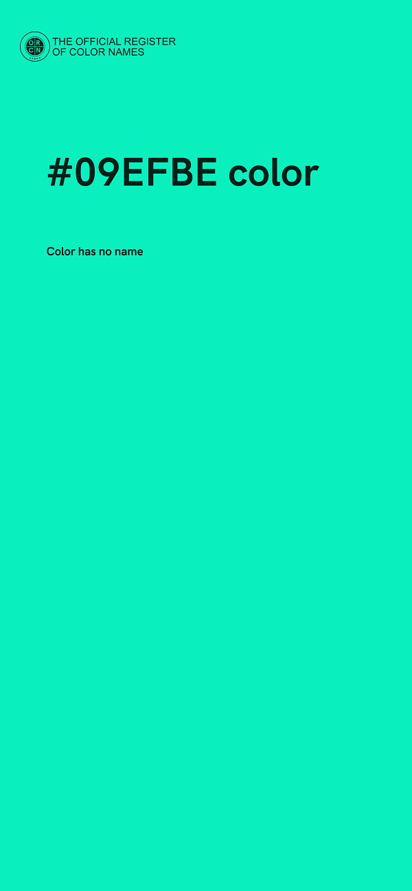 #09EFBE color image