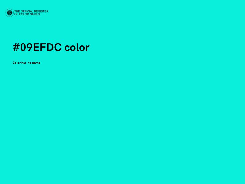 #09EFDC color image