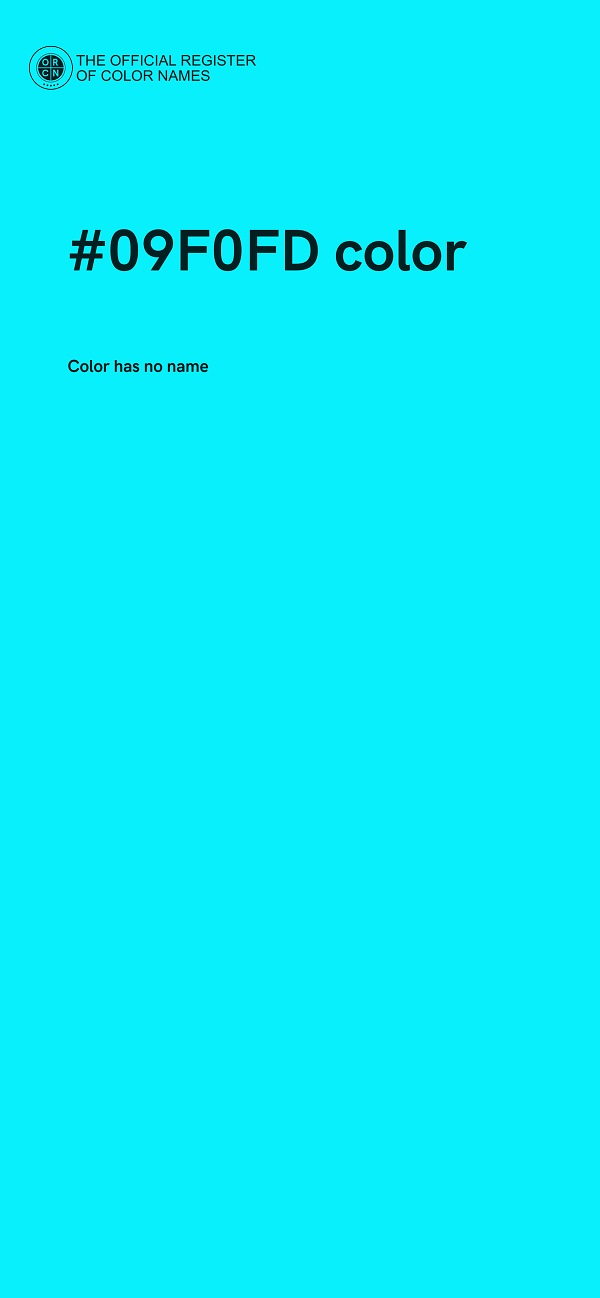 #09F0FD color image